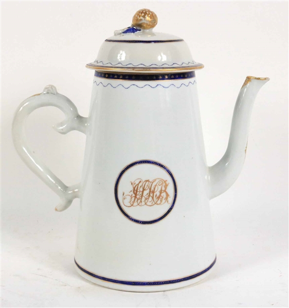 Chinese Export Lighthouse Coffeepot and Cover
