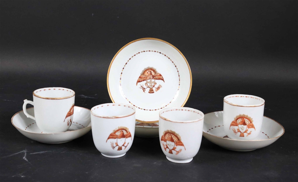 Four Chinese Export Teacups and Saucers