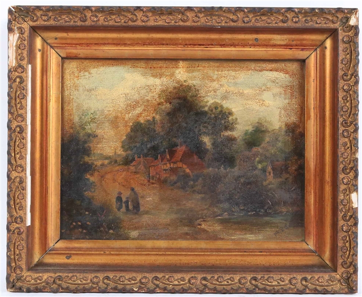 M.P. Sacks, Oil on Canvas of Countryside