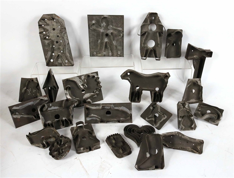 Collection of Tin Cookie Molds