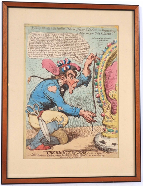 James Gillroy Colored Etching "The Rights of Man"