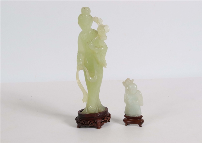 Two Carved Jade Figures