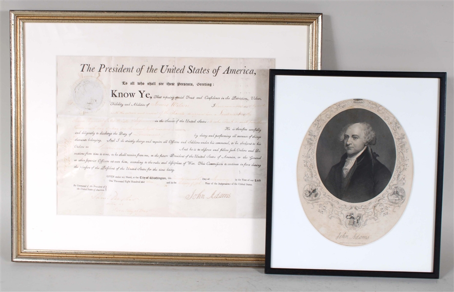 John Adams Signed Military Commission Document