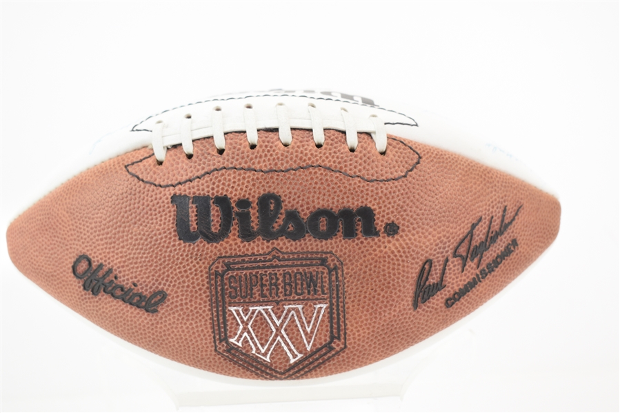 Super Bowl Legends Multi-Signed SB XXV Football