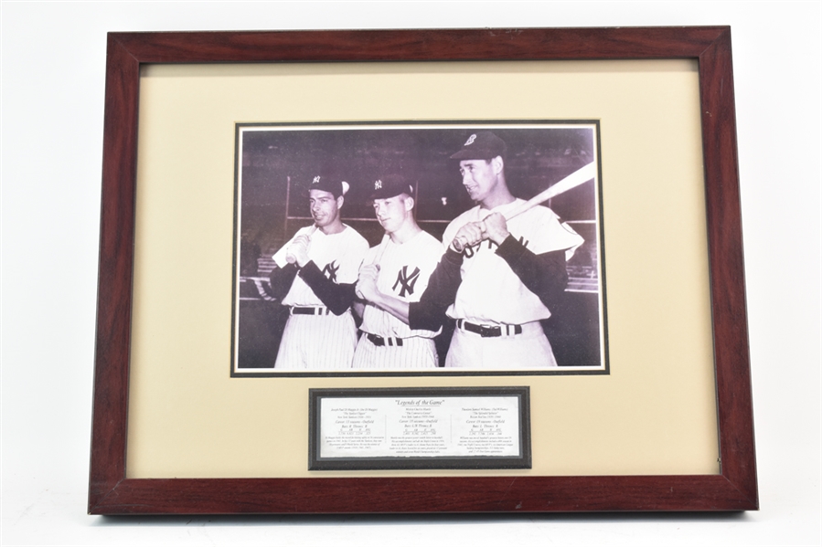 Vintage Framed Commemorative Baseball Photo Print