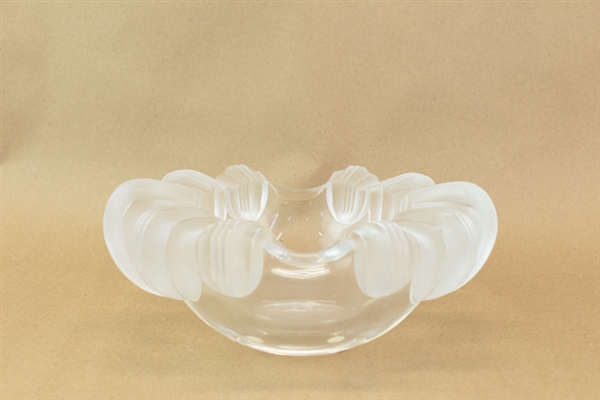 Lalique France Frosted Deco Crystal Center Bowl