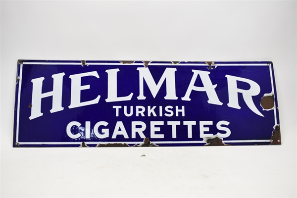 Porcelain Enameled Helmar Turkish Cigarettes Sign