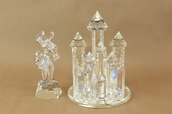 Two Crystal Figurines Iris Orc and Olga Plum