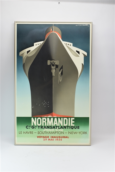 Vintage AM Cassandre Normandie Lithograph