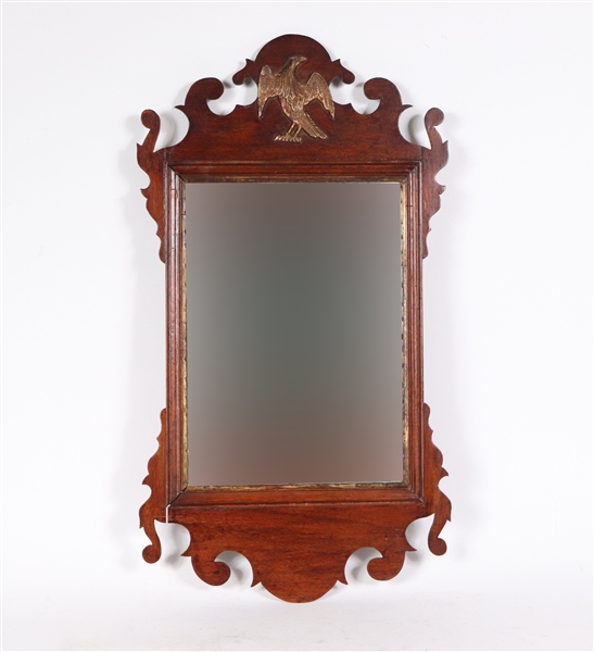 Chippendale Parcel-Gilt Mahogany Looking Glass