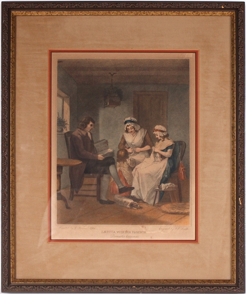 After George Morland, "Laetitia with her Parents"