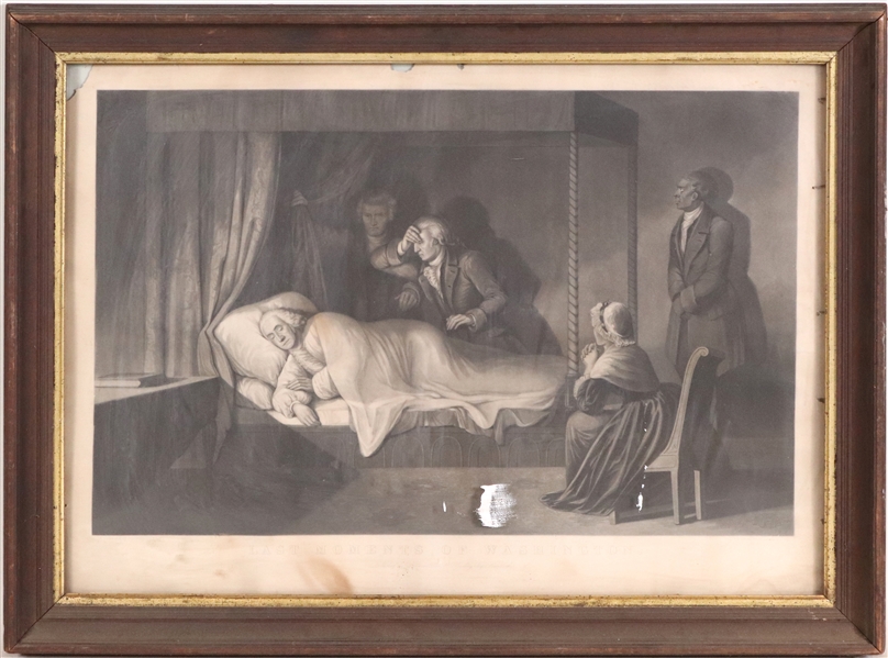 T Doney, Lithograph, "Last Moments of Washington"