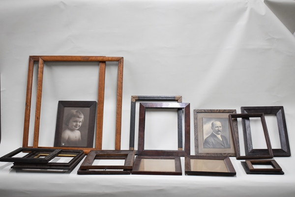 Sixteen Assorted Wood Picture Frames