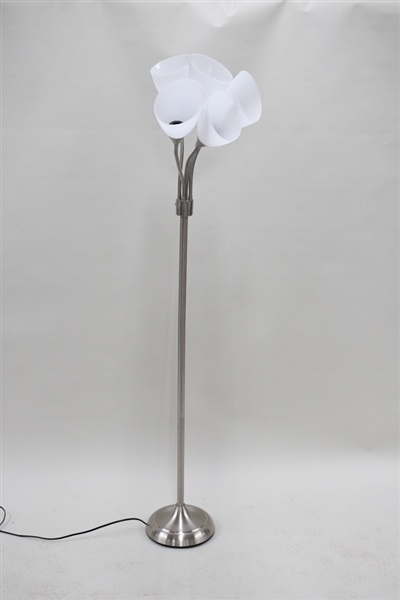 Modern Brushed Metal 5 Light Floor Lamp