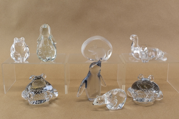 Group of Assorted Animal Form Glass Sculptures