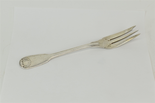 Christofle Coquille Silverplate Meat Serving Fork