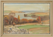 Frank A. Barney, Oil on Canvas, View Downriver