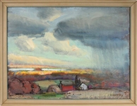 Frank A. Barney, Oil on Canvas, Approaching Storm