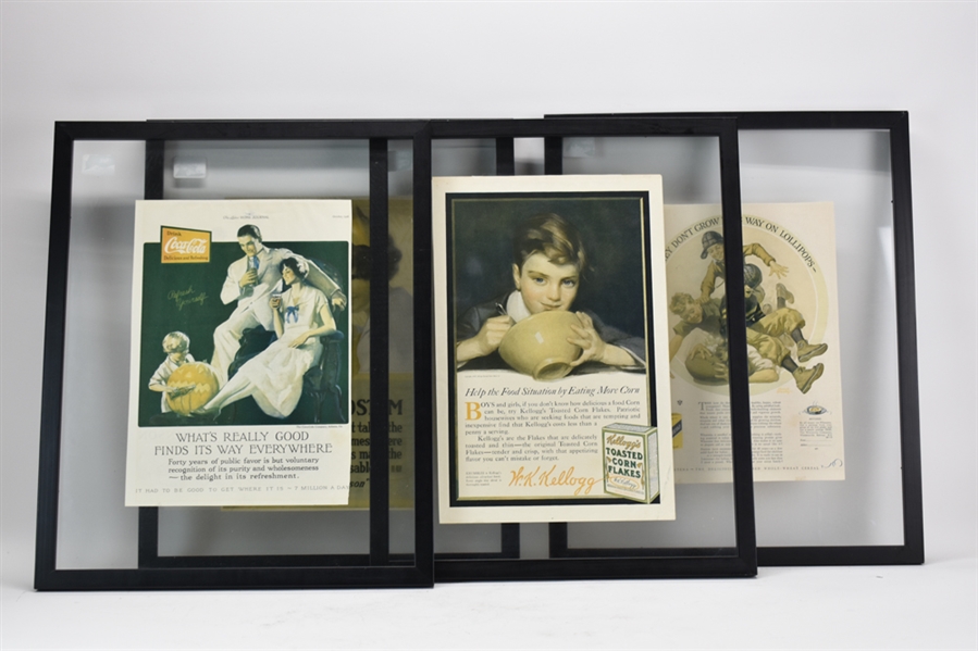 Four Double Sided Vintage Magazine Advertisements