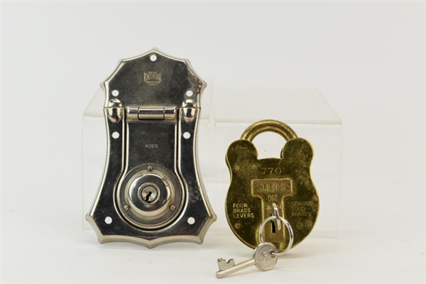 Vintage Brass Squire Old English Padlock & Lock