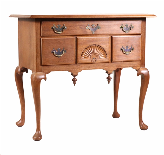 Queen Anne Style Carved Walnut Dressing Table