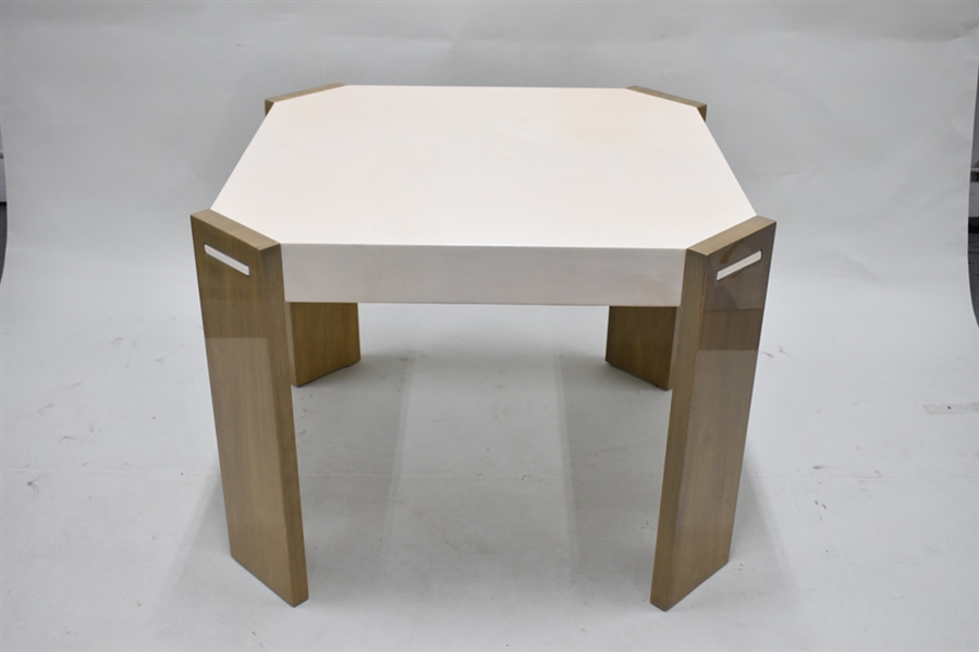 Jimeco Lacquered Goatskin Modernist Games Table