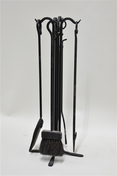 Black Wrought Iron Fireplace Tools