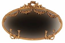 Louis XVI Style Giltwood Girandole Mirror
