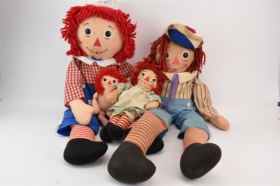 Vintage Raggedy Ann and Andy Dolls
