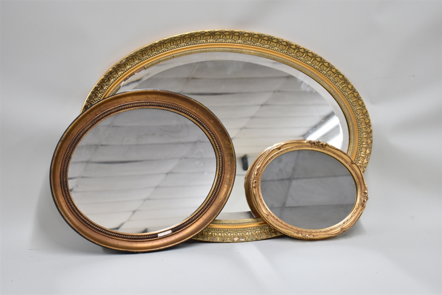 Three Assorted Wall Hanging Mirrors