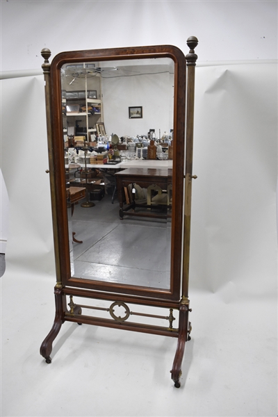 Antique Victorian Cheval Mirror