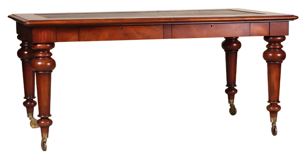 Ralph Lauren Leather Inset Mahogany Writing Table