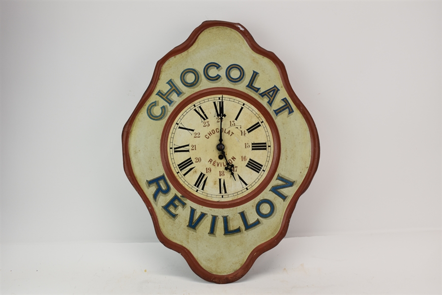 Vintage French Chocolat Revillon Advert Clock