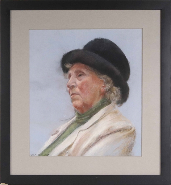 Dame Laura Knight, Pastel, Self-Portrait