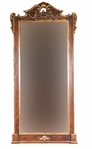Louis XVI Style Parcel Gilt Floor Mirror