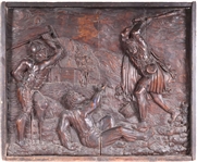 Flemish Allegorical Carved Oak Relief