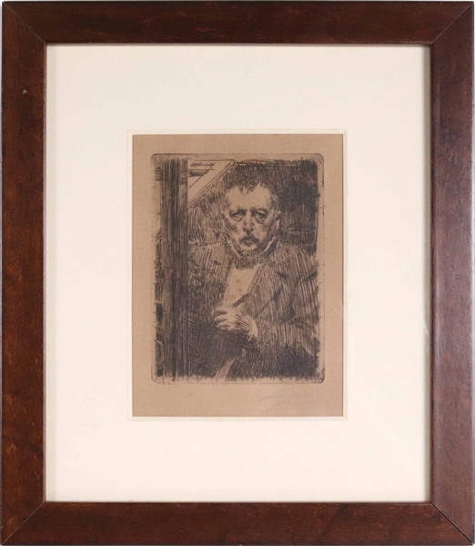 Anders Zorn, Etching, Self Portrait