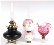 Three Oil Table Lamps