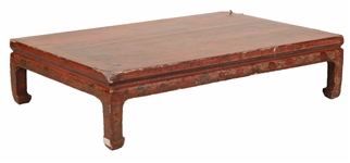 Chinese Red Lacquered Low Table