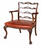 George III Style Mahogany Ladderback Armchair
