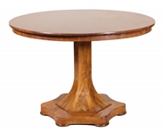 Biedermeier Walnut Pedestal Table