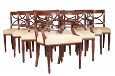 Ten Federal Style Mahogany Dining Chairs