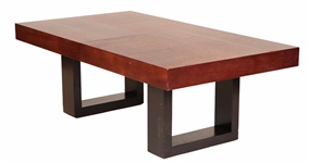 Modern Part-Ebonized Rectangular Low Table