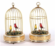 Two Reuge Music Birdcage Music Boxes
