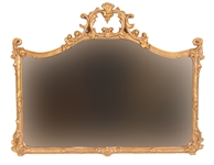 Rococo Style Giltwood Overmantel Mirror