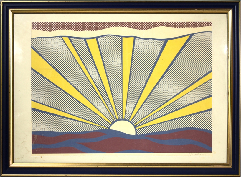Roy Lichtenstein, Lithograph, "Sunrise"
