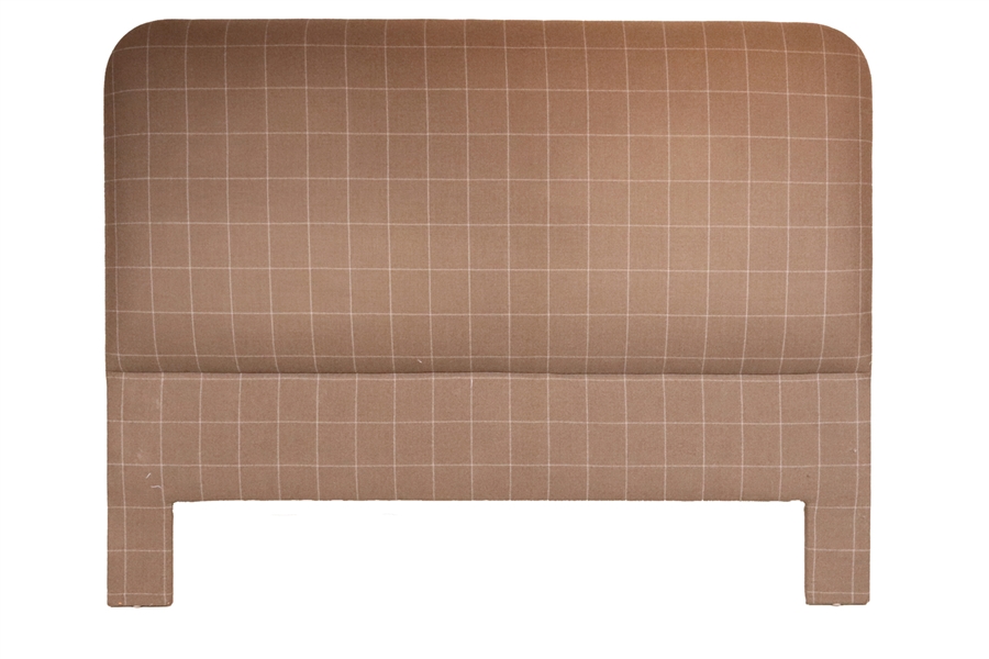 Modern Beige Flannel Upholstered Headboard