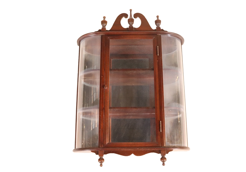 Federal Style Mahogany Hanging Curio Cabinet