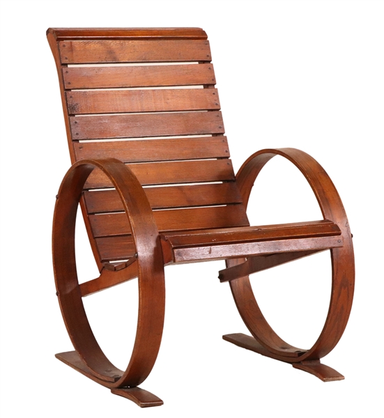Oak Bentwood Lounge Chair