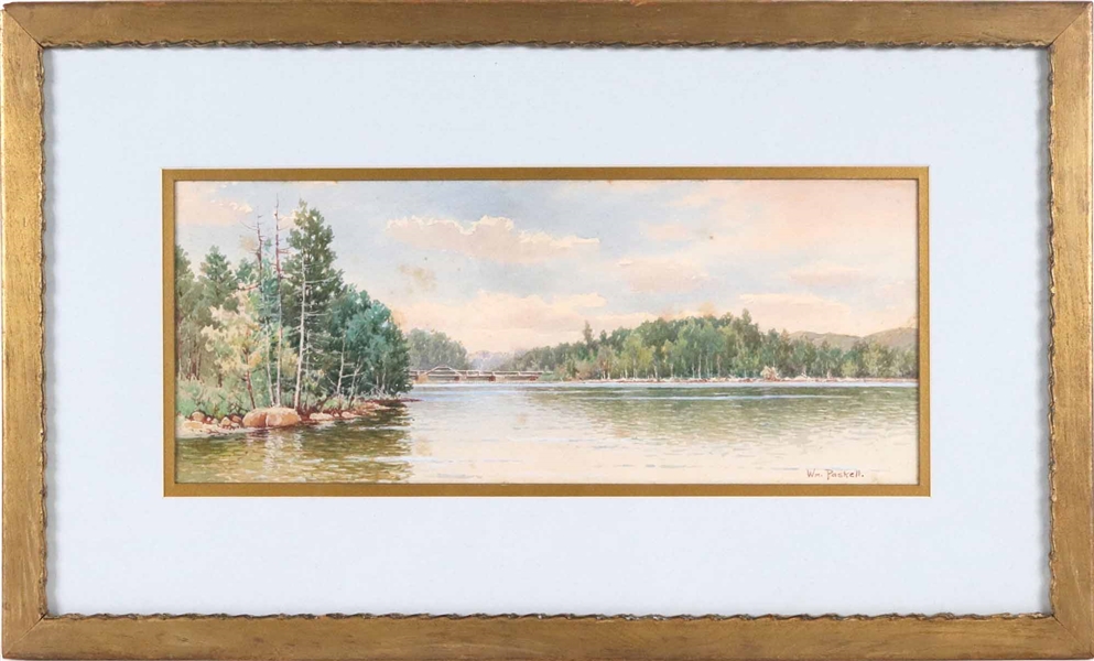 William F. Paskell, Lakescape with Bridge